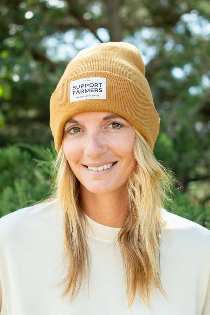 Coyote Brown ‘Support Farmers’ Beanie