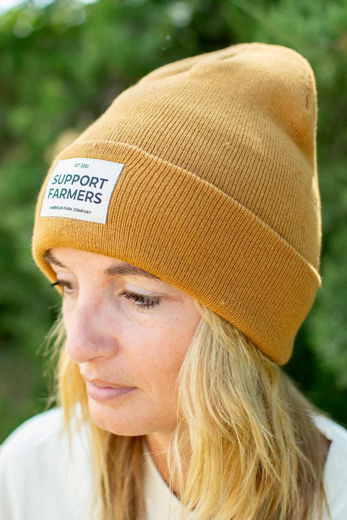 Coyote Brown ‘Support Farmers’ Beanie