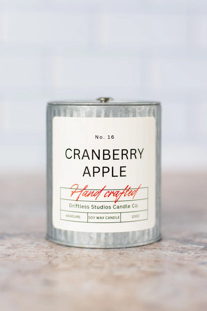 Cranberry Apple Tin Farmhouse Candle