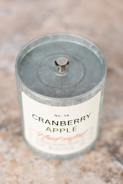 Cranberry Apple Tin Farmhouse Candle