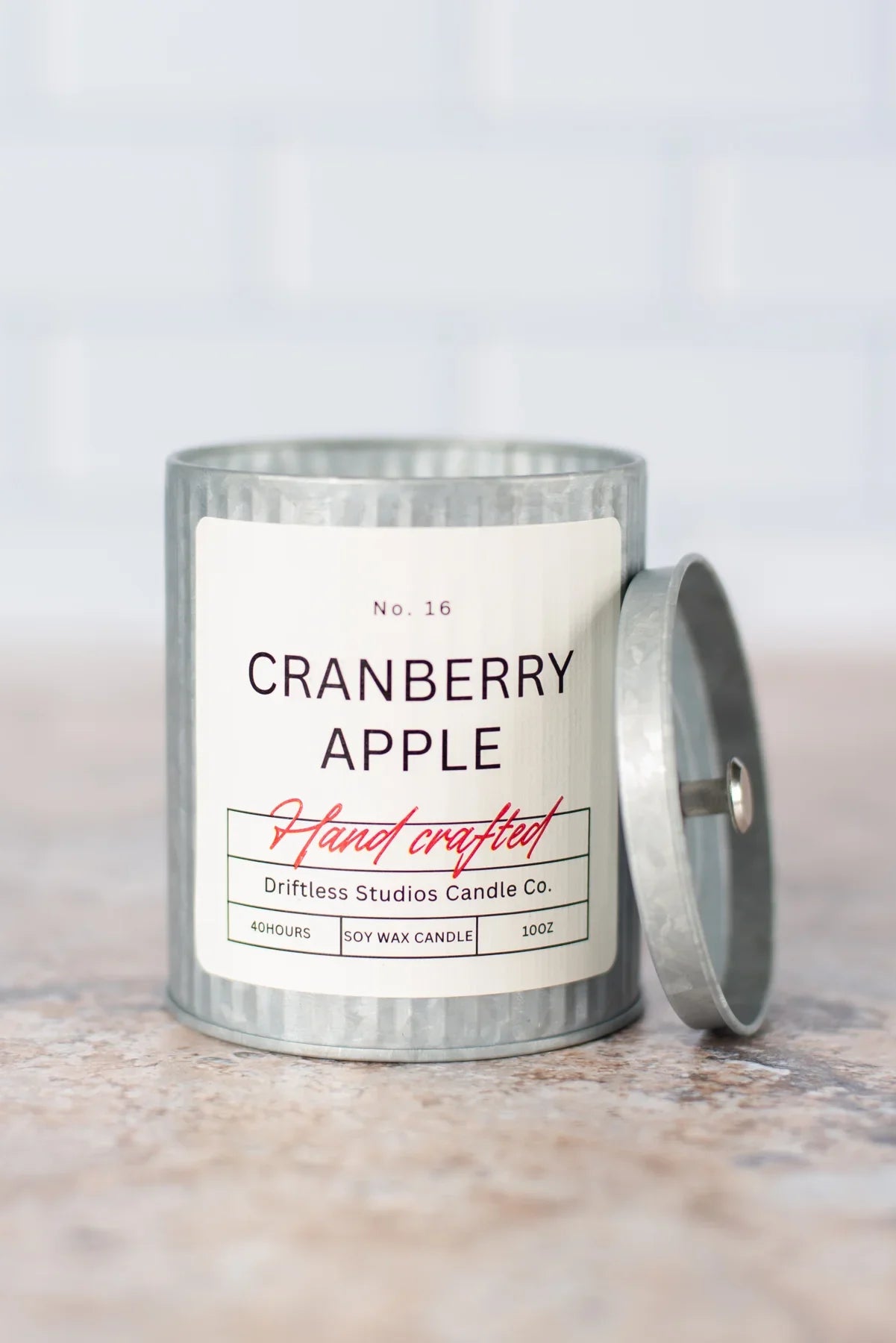 Cranberry Apple Tin Farmhouse Candle