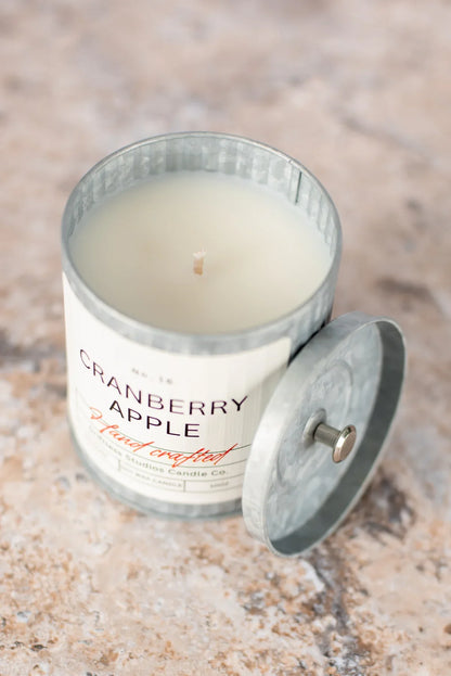 Cranberry Apple Tin Farmhouse Candle
