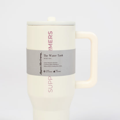 Cream 'Support Farmers' 40oz Tumbler