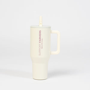 Cream 'Support Farmers' 40oz Tumbler