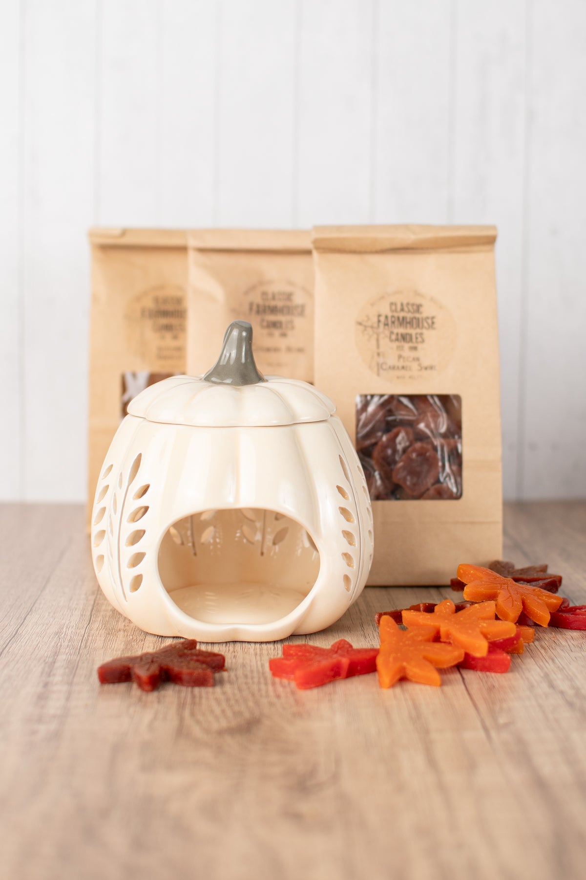 Autumn Leaf Pumpkin Warmer and Wax Melt Bundle