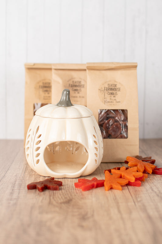 Autumn Leaf Pumpkin Warmer and Wax Melt Bundle