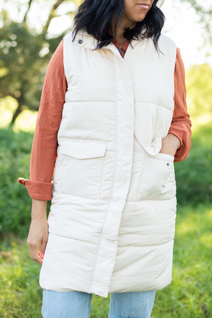 Cream Long Vest