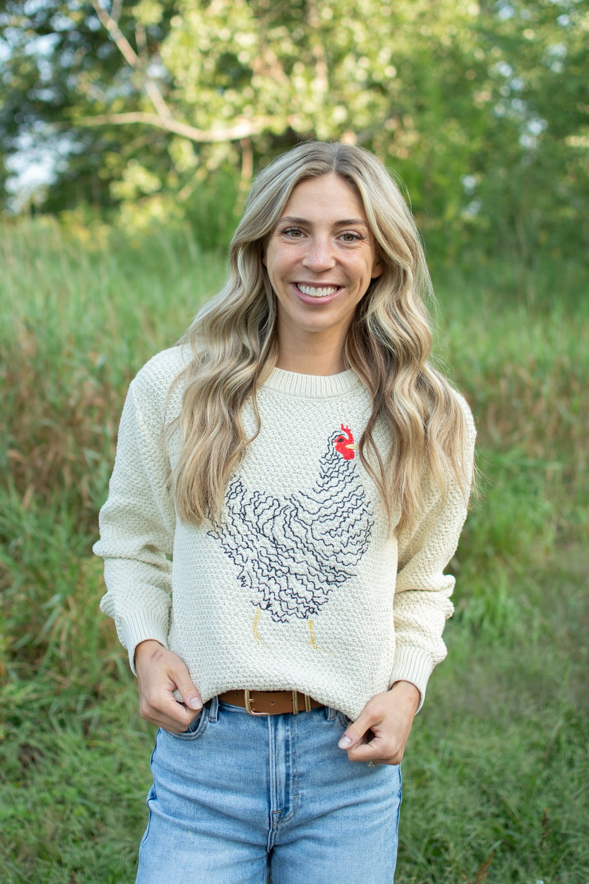 Cream Chicken Knit Sweater