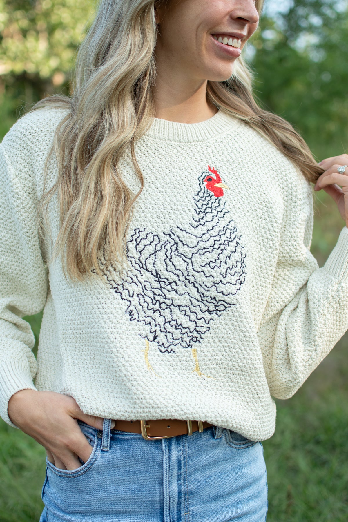 Cream Chicken Knit Sweater