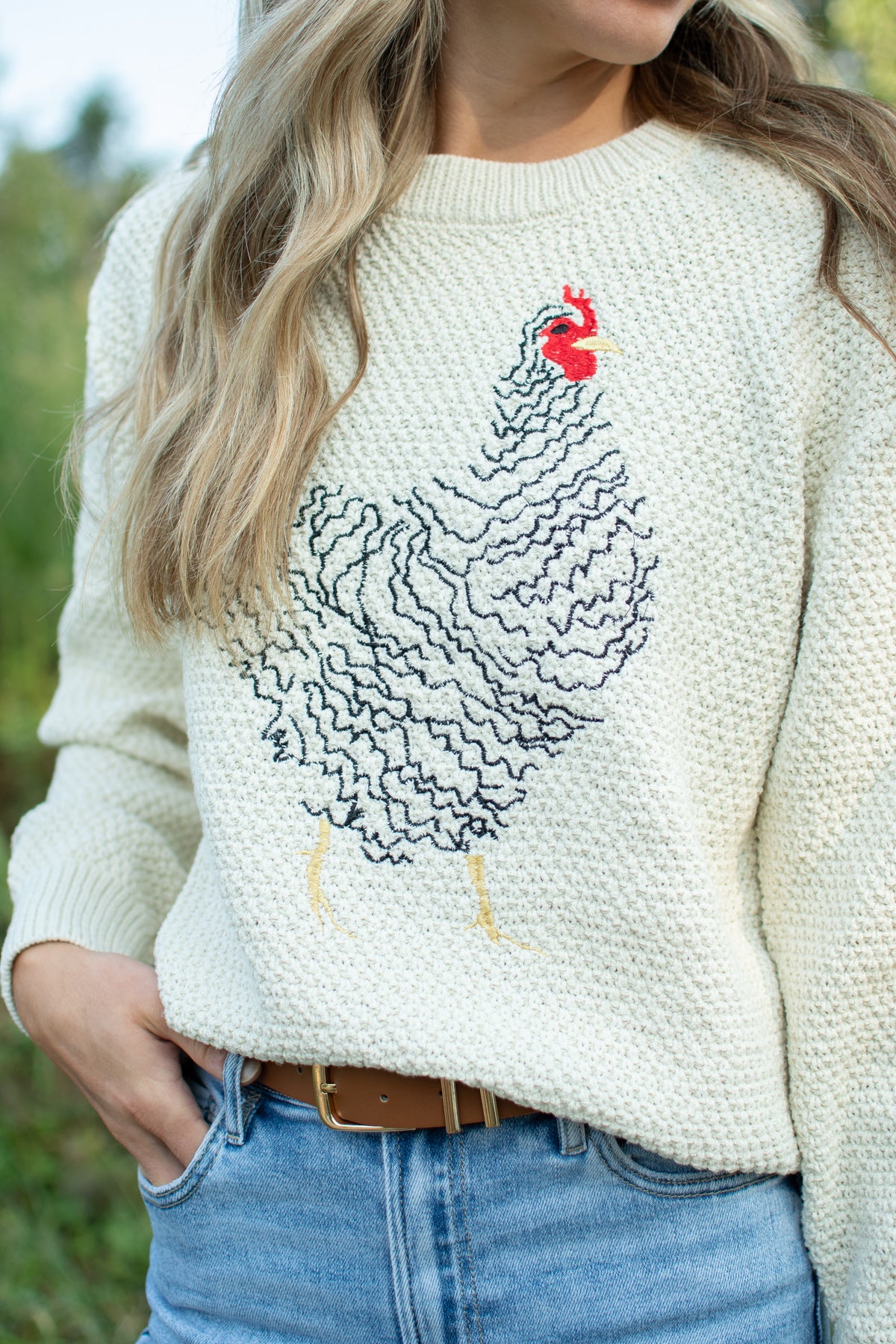 Cream Chicken Knit Sweater