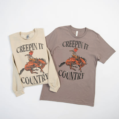 Creepin’ It Country Brown Tee - American Farm Company