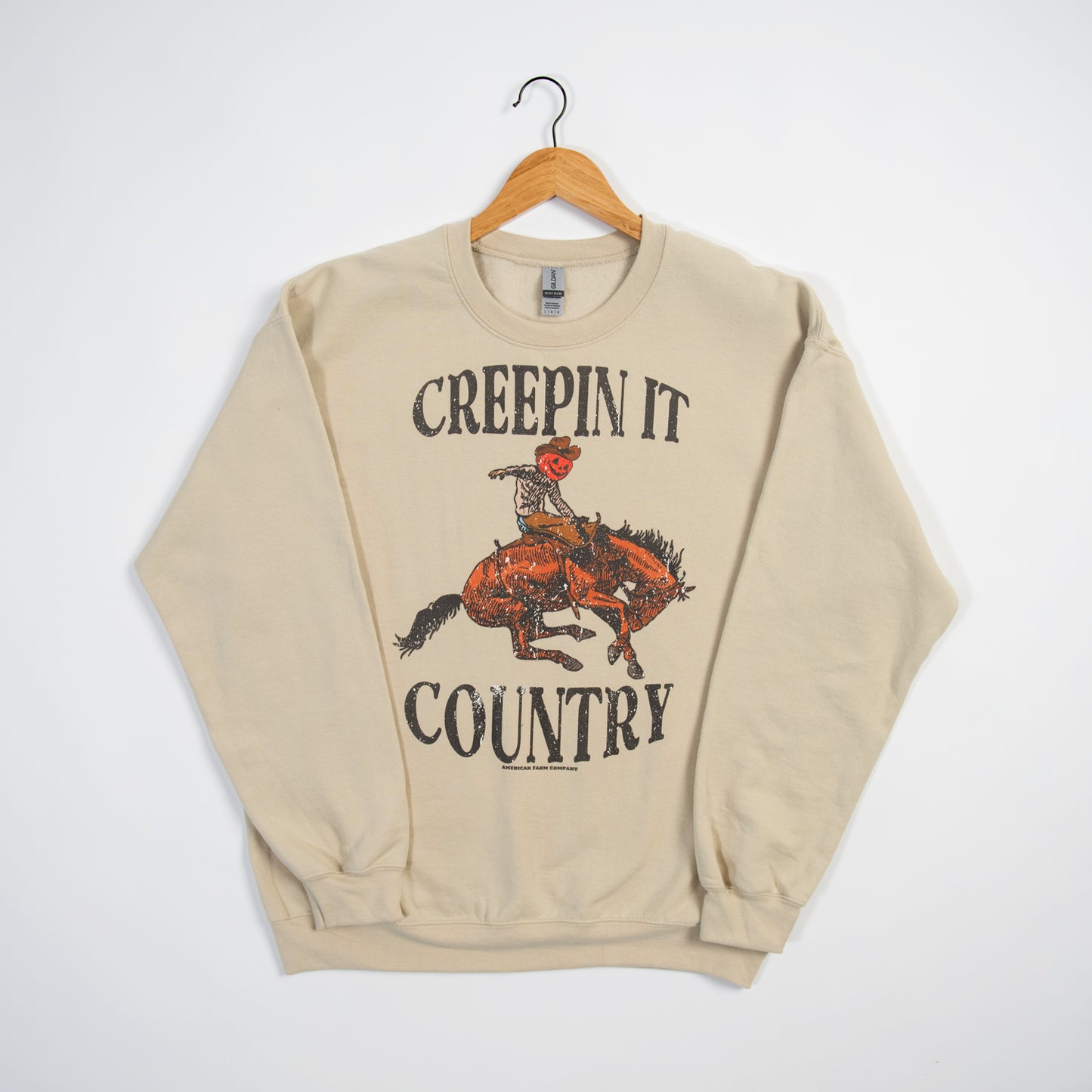 Creepin’ It Country Tan Crewneck - American Farm Company