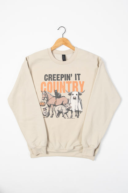 'Creepin it Country' Crewneck