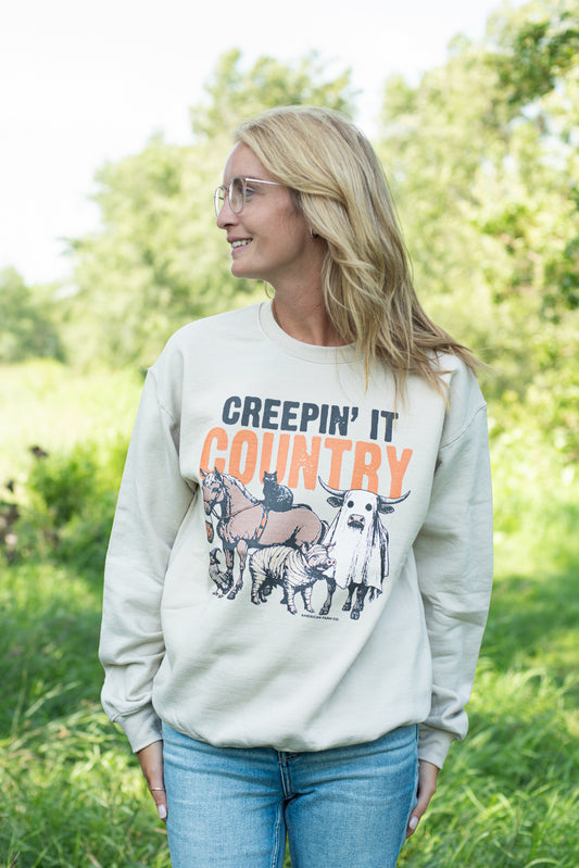 'Creepin it Country' Crewneck