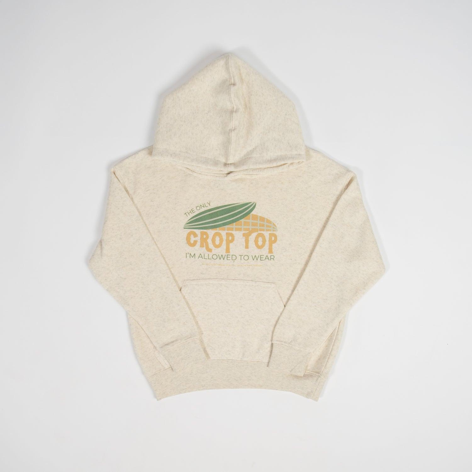 Crop Top Oatmeal Toddler/Youth Hoodie - American Farm Company