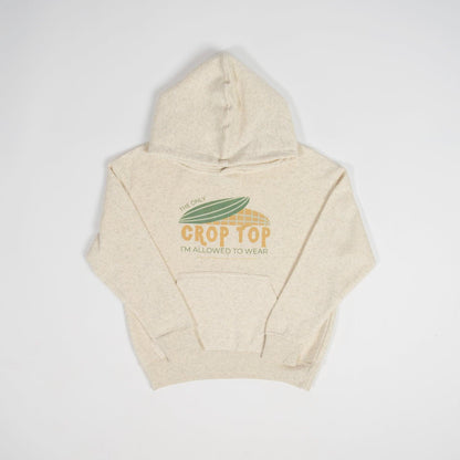 Crop Top Oatmeal Toddler/Youth Hoodie - American Farm Company