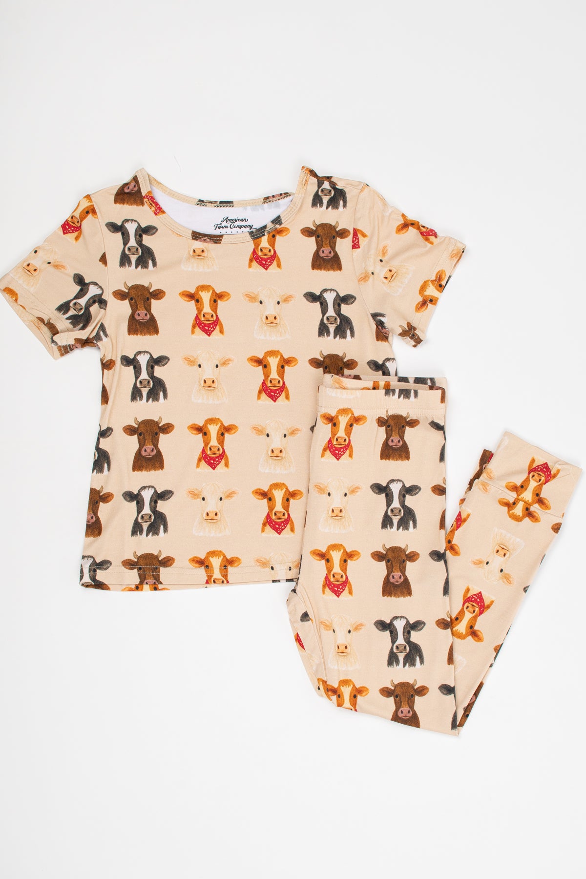 Cute Cows Toddler/Youth Bamboo Pajama Set