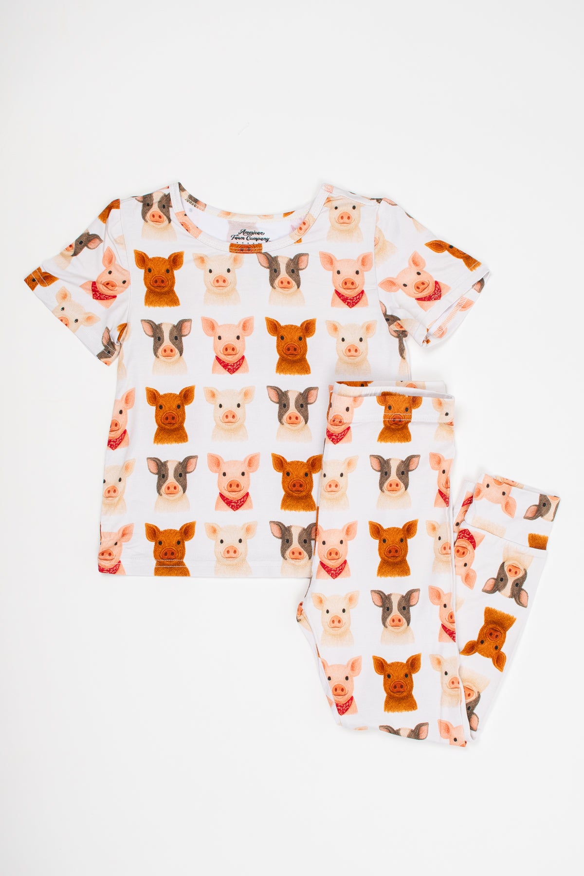 Cute Pigs Toddler/Youth Bamboo Pajama Set