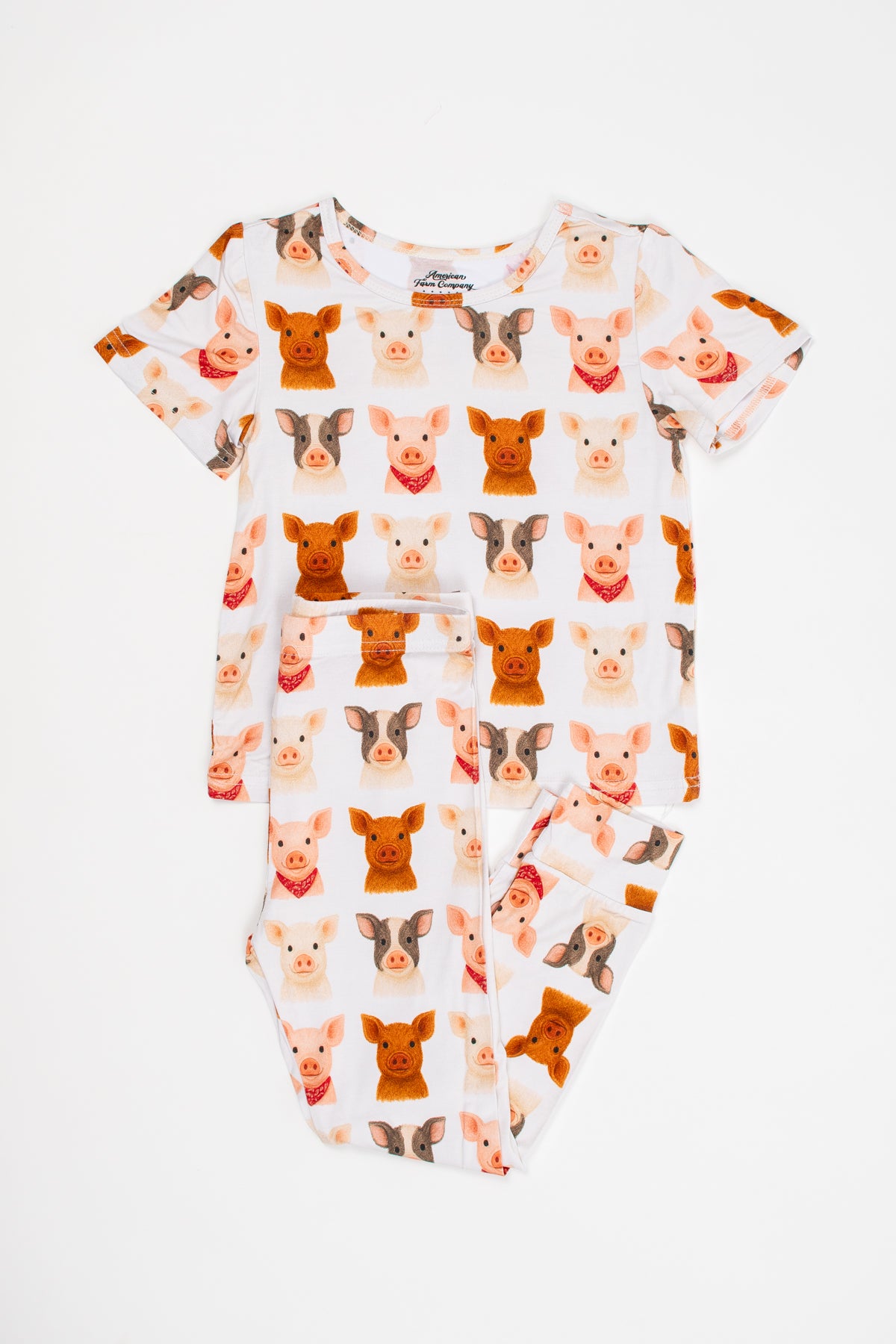 Cute Pigs Toddler/Youth Bamboo Pajama Set
