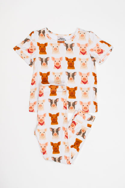 Cute Pigs Toddler/Youth Bamboo Pajama Set