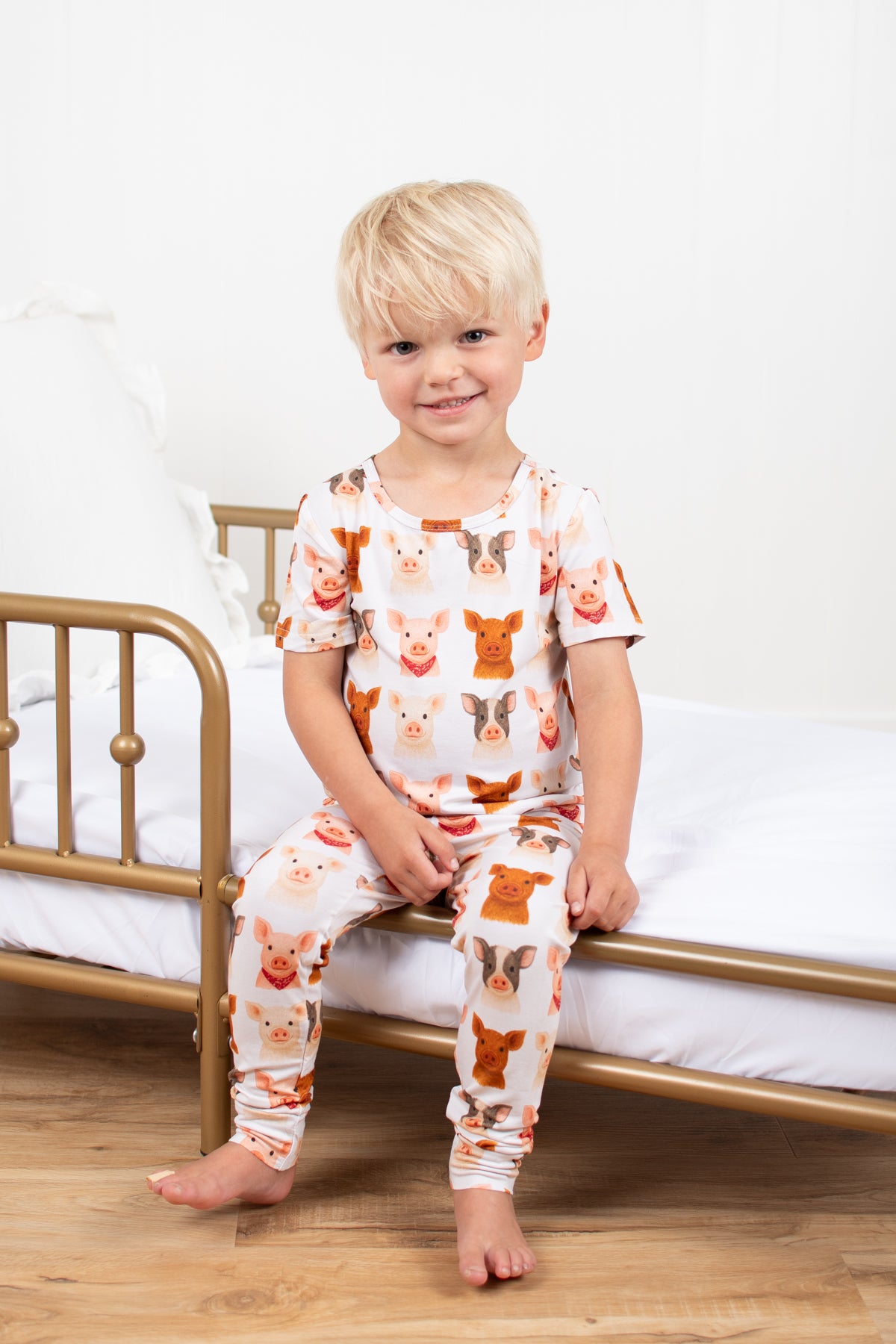 Cute Pigs Toddler/Youth Bamboo Pajama Set