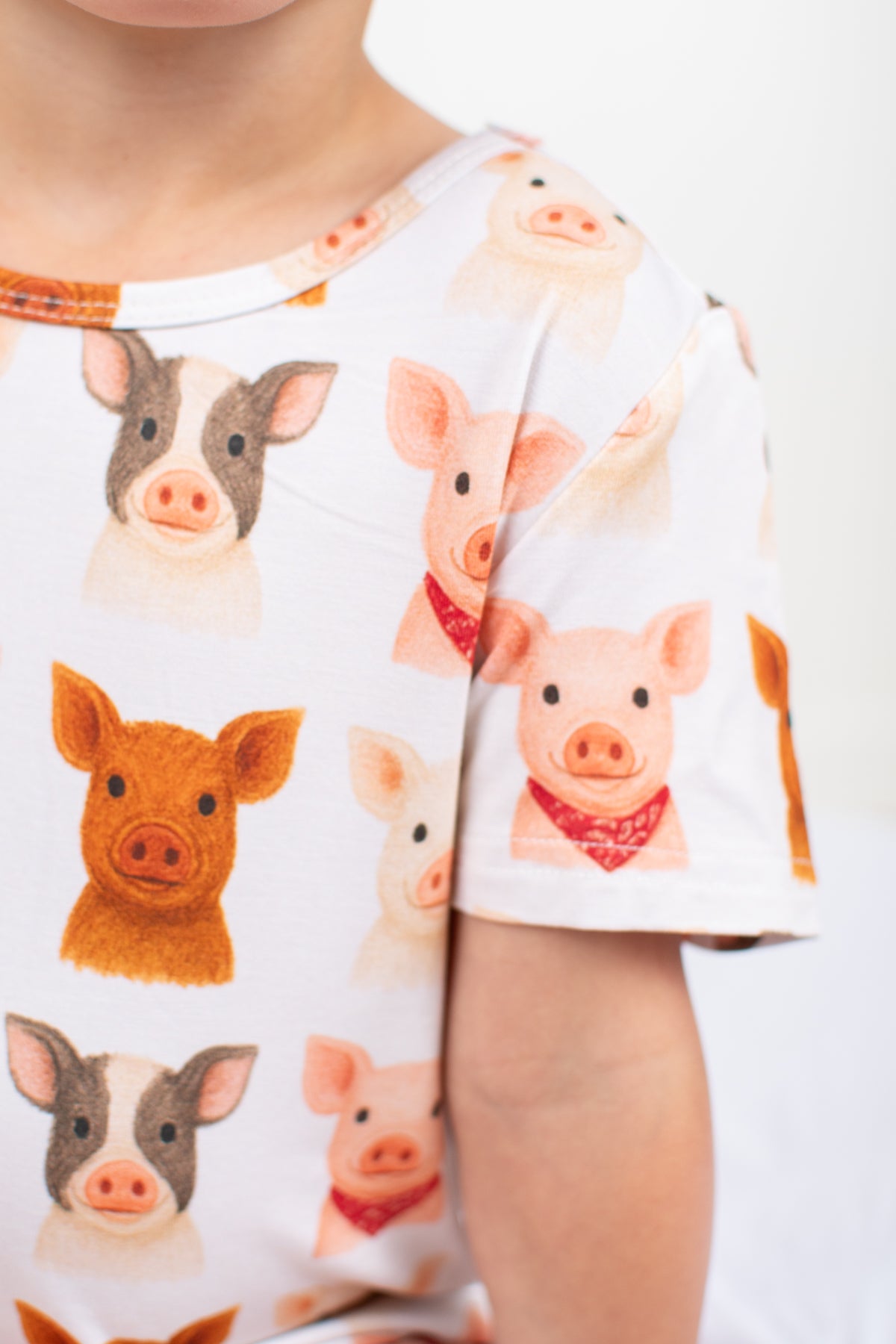 Cute Pigs Toddler/Youth Bamboo Pajama Set