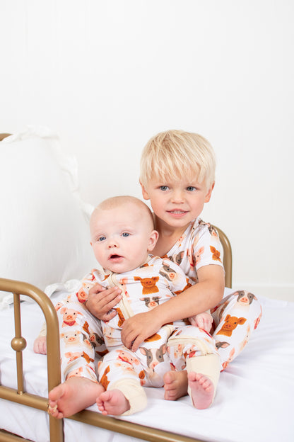 Cute Pigs Toddler/Youth Bamboo Pajama Set