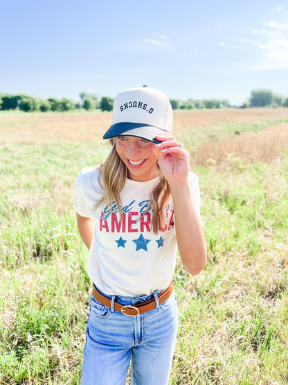 'O Shucks' Embroidered Trucker Hat