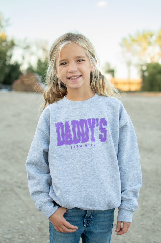 'Daddy's Farm Girl' Toddler/Youth Crewneck