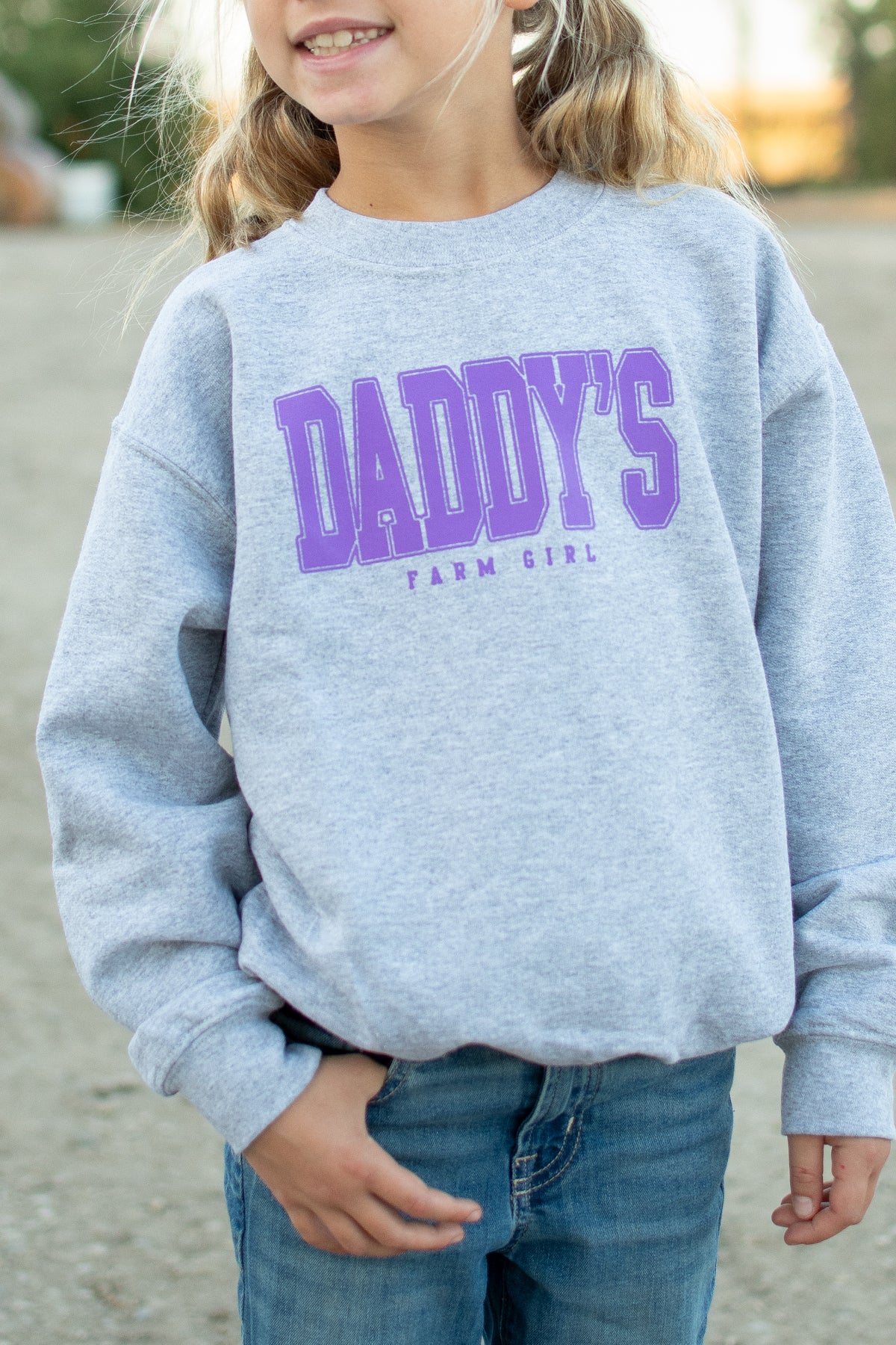 'Daddy's Farm Girl' Toddler/Youth Crewneck