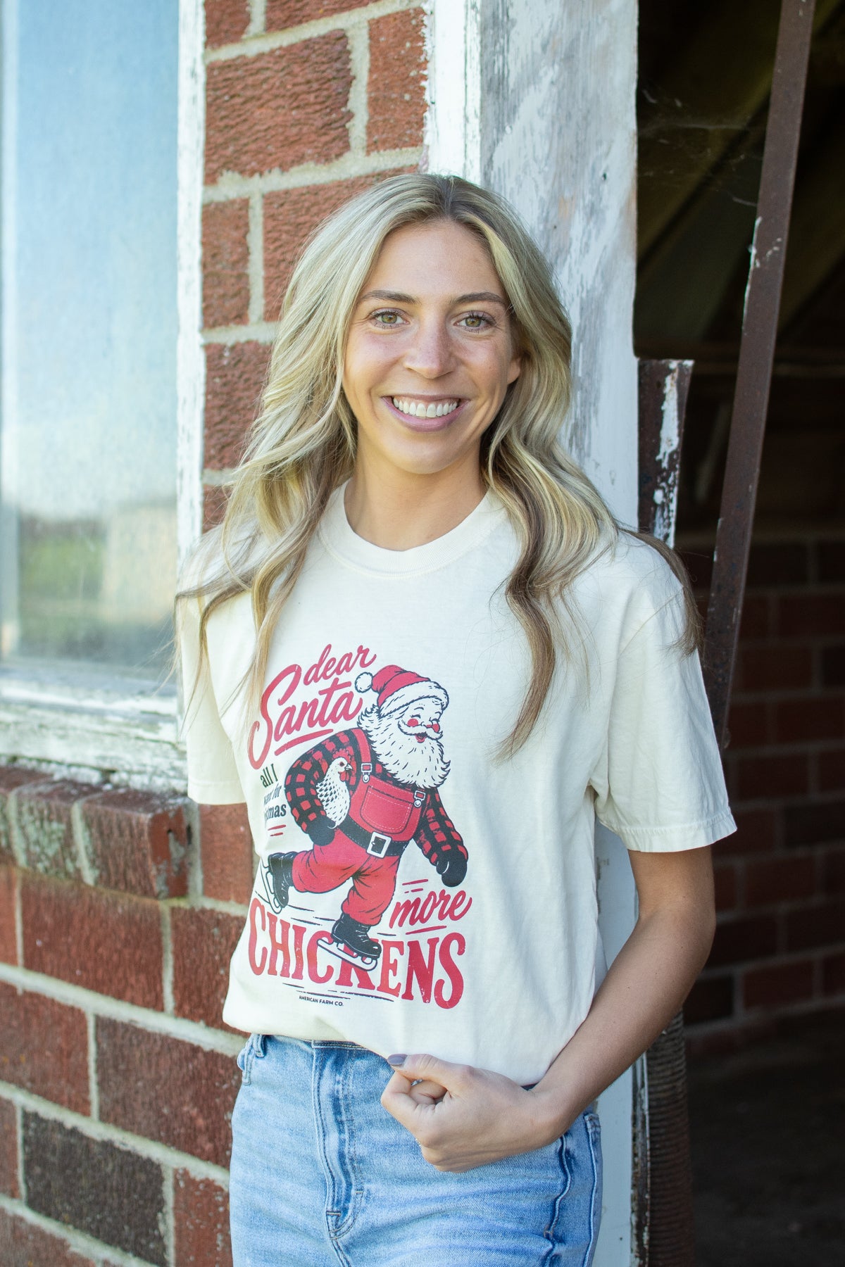 'Dear Santa, ... more Chickens' Adult T-Shirt