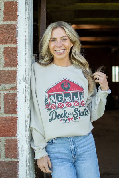 'Deck the Stalls' Adult Crewneck