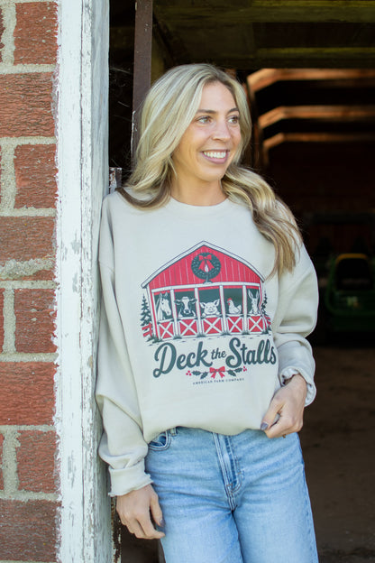 'Deck the Stalls' Adult Crewneck