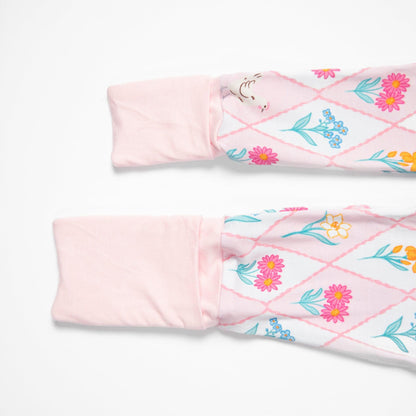 Diamond Floral Chicken Baby Bamboo Zippy