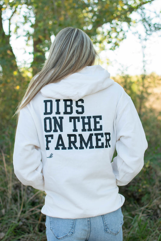 'Dibs on the Farmer' Cream Hoodie