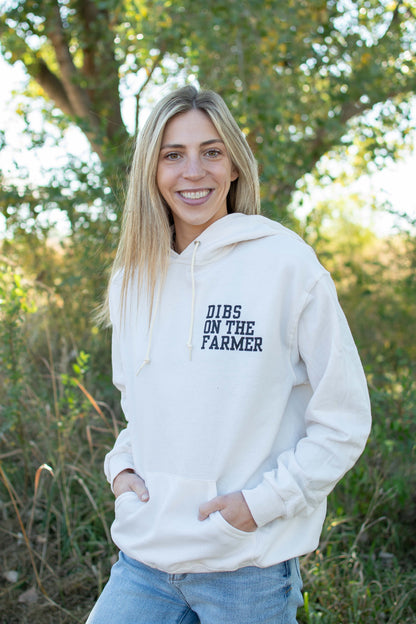 'Dibs on the Farmer' Cream Hoodie