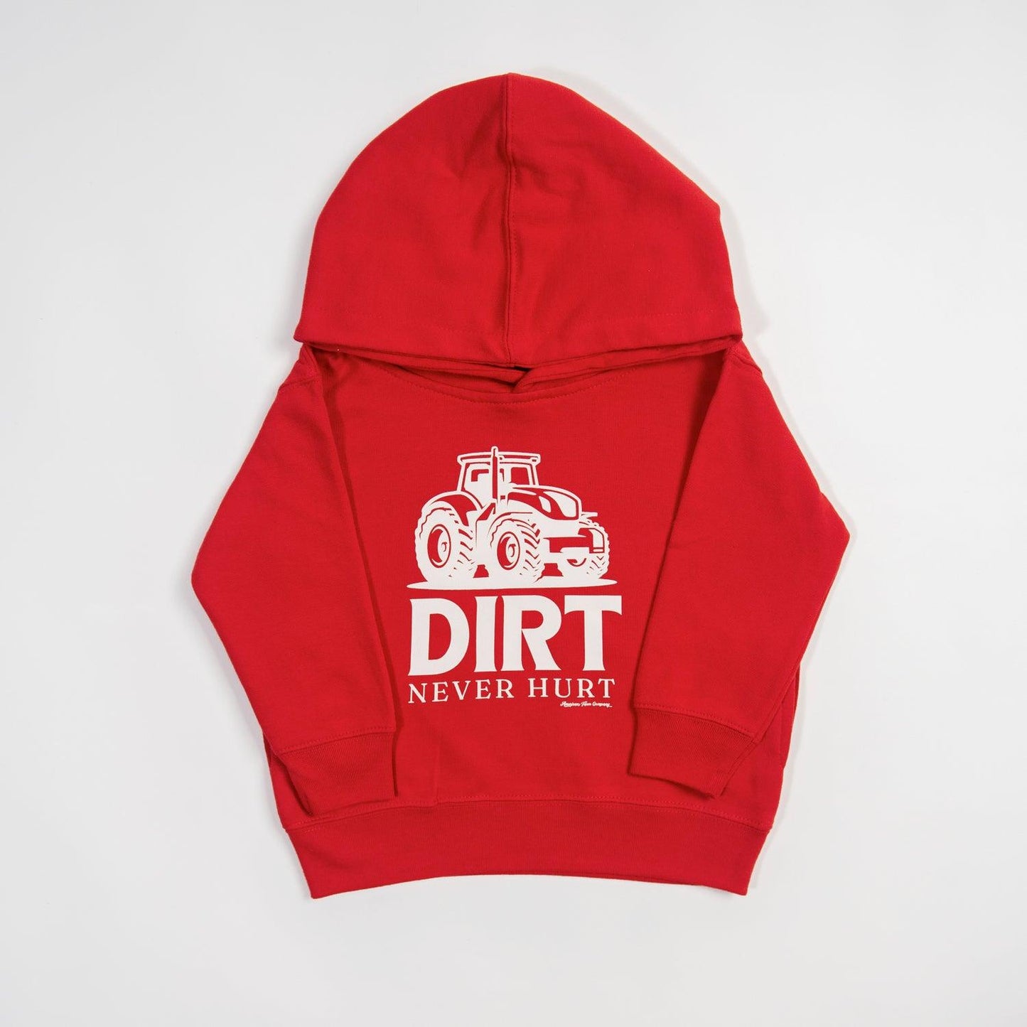 Dirt Never Hurt Red Toddler/Youth Hoodie - American Farm Company