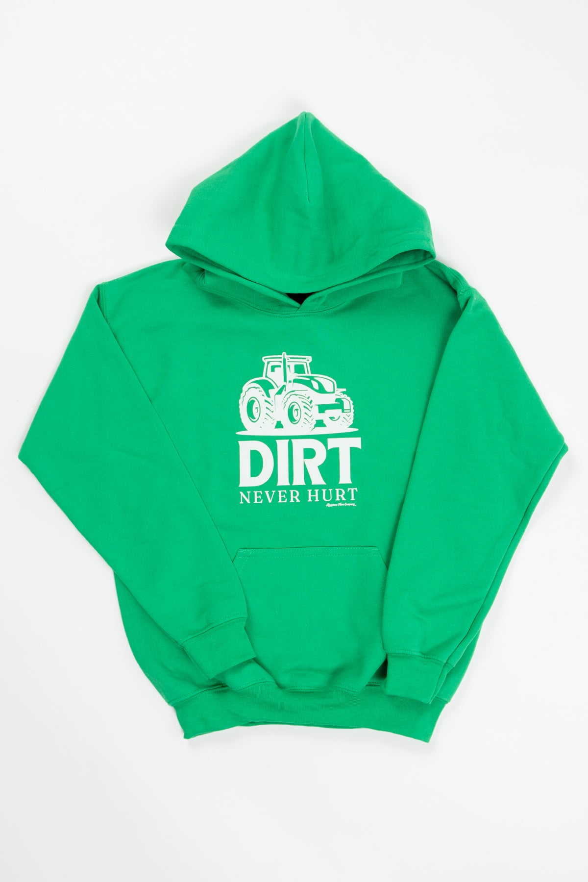 'Dirt Never Hurt' Green Toddler/Youth Hoodie