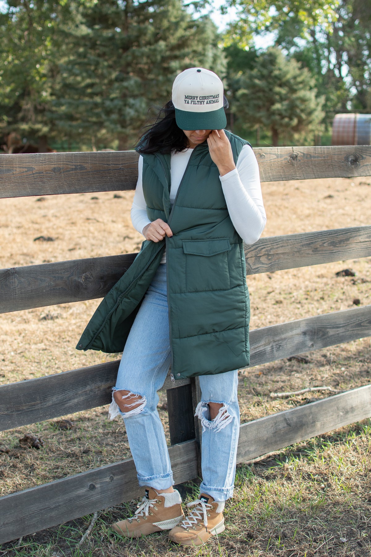 Dk. Green Long Vest