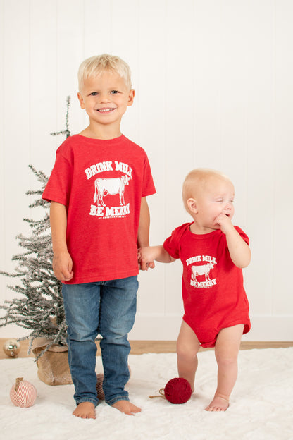 'Drink Milk, Be Merry' Toddler/Youth T-Shirt