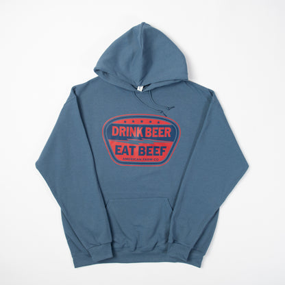 Drink Beer, Eat Beef Hoodie - American Farm Company