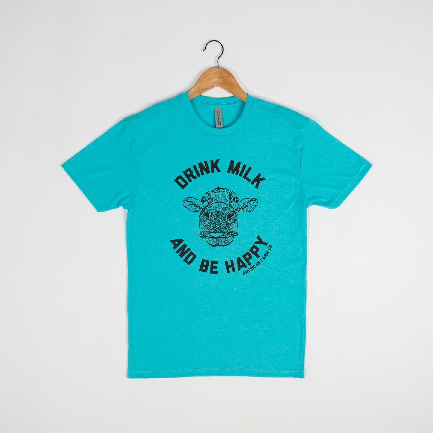 Drink Milk Be Happy Blue Tee - American Farm Company