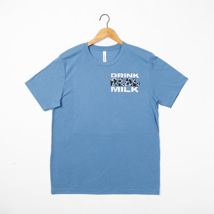 'Drink Real Milk' Blue Tee