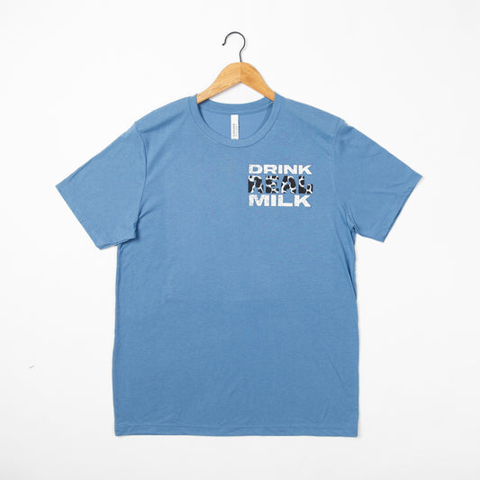 'Drink Real Milk' Blue Tee