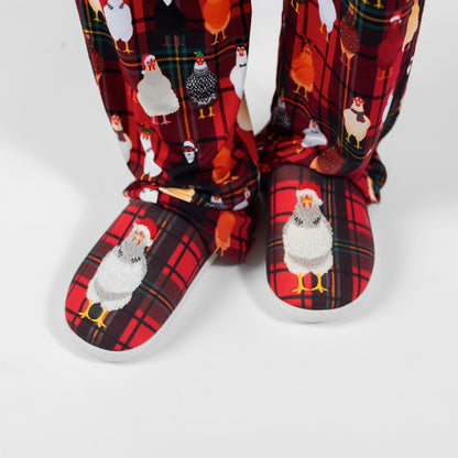 Christmas Chicken Slippers - Adult