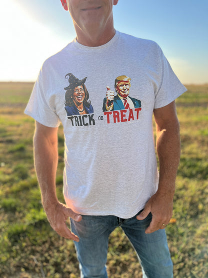 Trick or Treat Grey Tee - Trump '24 - American Farm Company