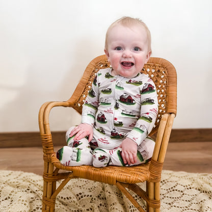 Watercolor Farm Baby Bamboo Pajamas