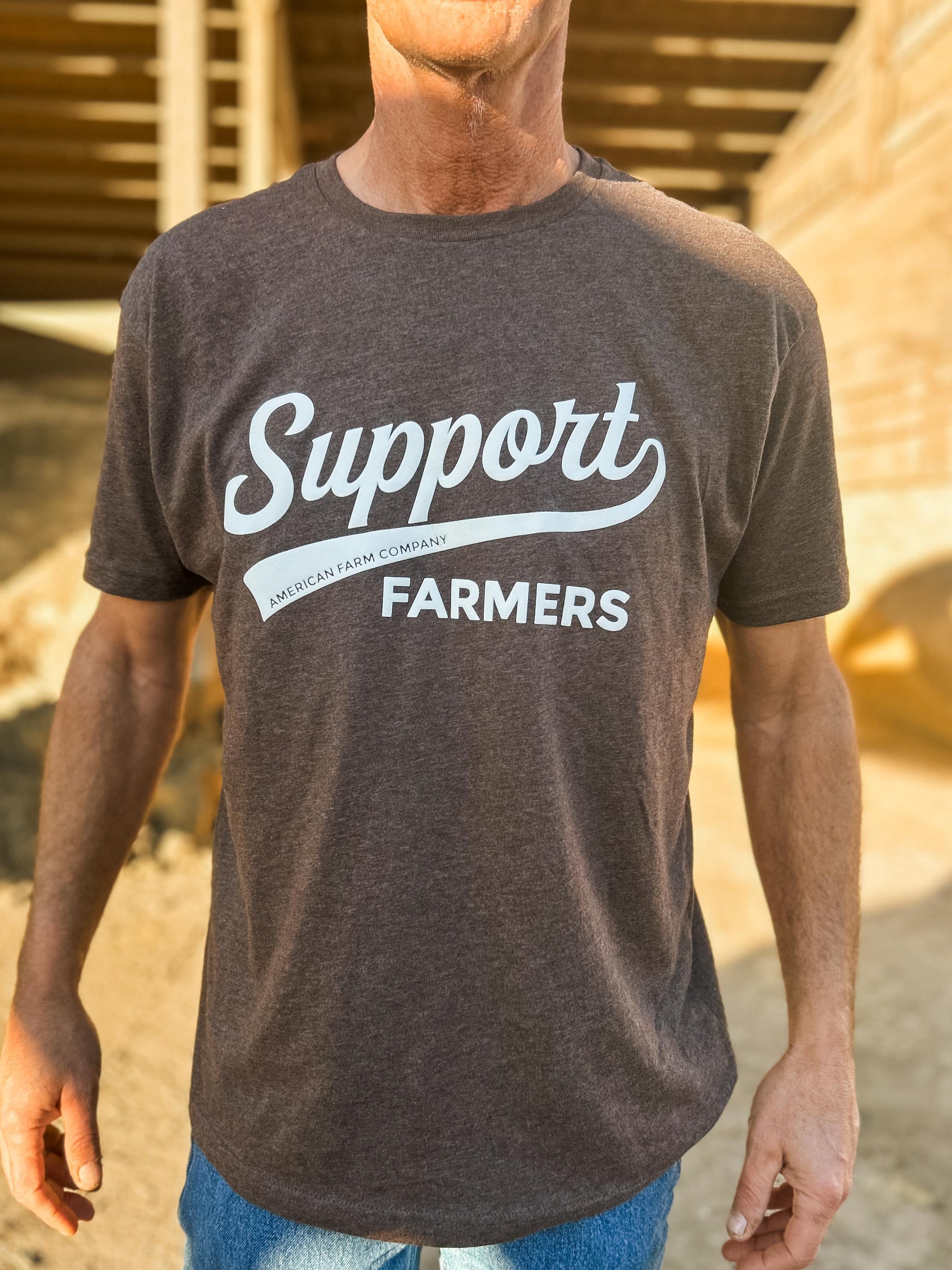 Support Farmers Banner PUFF Essentials Tee - American Farm Company