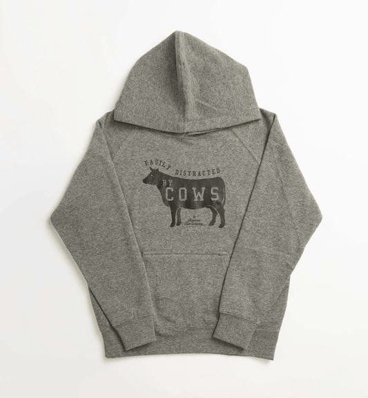 Easily Distracted by Cows Youth & Toddler Hoodie - American Farm Company