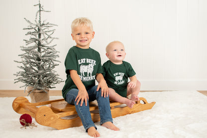 'Eat Beef, Be Merry' Baby Onesie